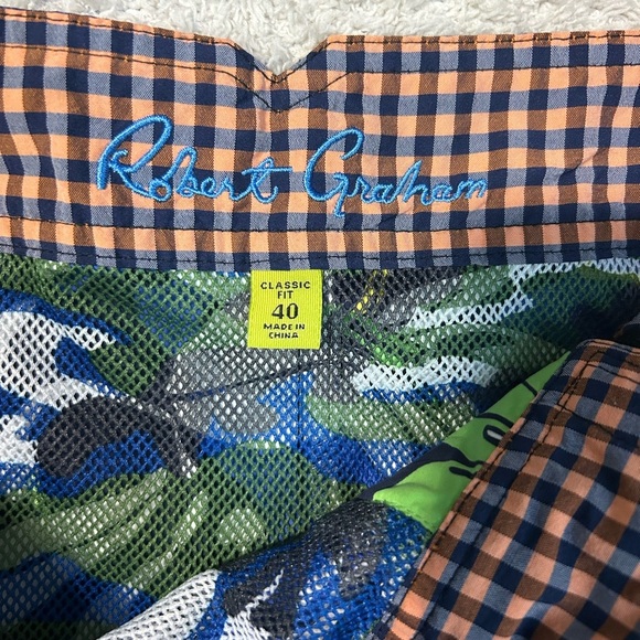 Robert Graham Swim Trunks Men's 40x9 Abstract/skull Board Shorts Beach Vacation - Picture 8 of 11